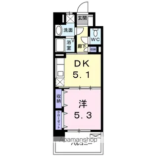 フォーウィルズコートⅡ【1階】の間取り