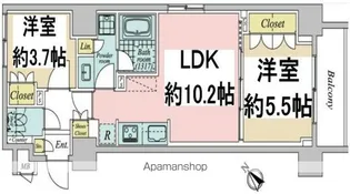 クレストコート押上North【9階】の間取り