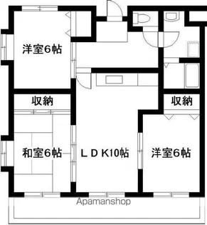 東大宮マンション【2階】の間取り
