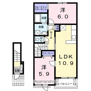 パル・ブローテB【2階】の間取り