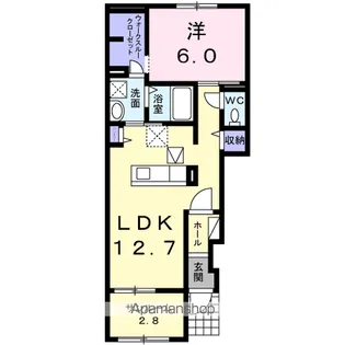 牡丹峰西【1階】の間取り