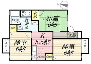 グランドールミツトヨ【1階】の間取り