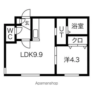 レジデンス北23条【1階】の間取り