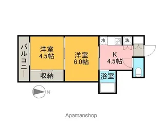 シャングリラ福沢【1階】の間取り