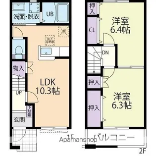SK・GRACIA【102号室】の間取り