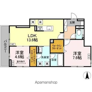 セレスティア草薙町【1階】の間取り