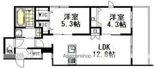 (仮称)境南町3丁目ヘーベルメゾン【205号室】の間取り