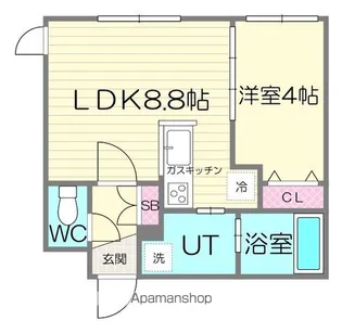 ONE STAGEひばりが丘Ⅱ【201号室】の間取り