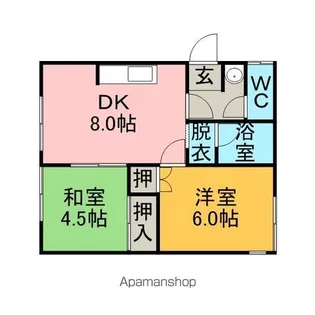 シャルマンマンション【2階】の間取り
