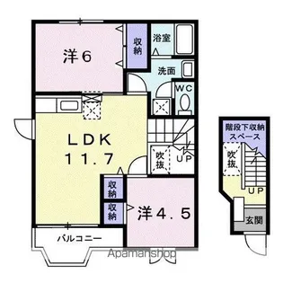 サニーフォレストB【2階】の間取り