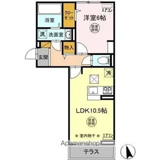 エースコートⅢ【1階】の間取り