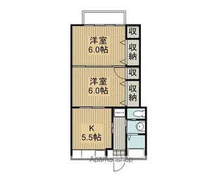 ダイナコーポ高羽【2階】の間取り