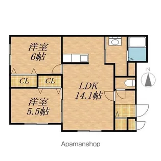 ジュネスメゾンエフ【2階】の間取り