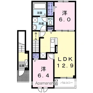 ブローテKSⅣ【2階】の間取り
