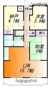メゾングラシア【4階】の間取り