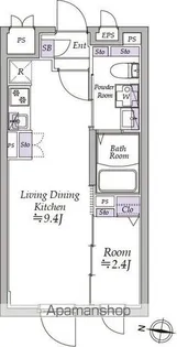 東京都中野区大和町1丁目【マンション】の間取り
