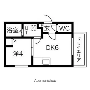 リリーベル琴似【1階】の間取り