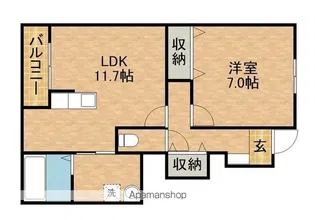 ビーブリッジ【1階】の間取り
