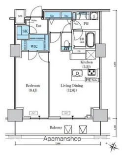 ロイヤルパークスER万代【4階】の間取り