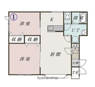 タウンズ610【201号室】の間取り