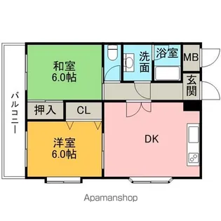 ダイアパレス天神東【4階】の間取り