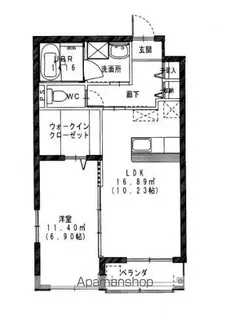 ダウントン【2階】の間取り