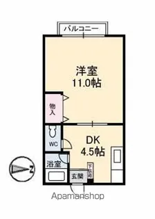 アクティブ竹原【1階】の間取り