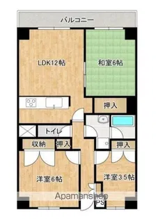 ヒルサイドヤマキビル【3階】の間取り
