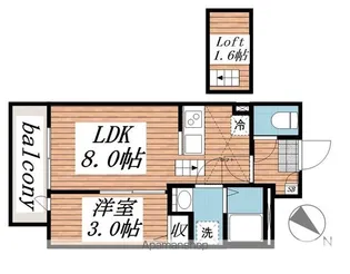 カーサリッツ八千代台【3階】の間取り
