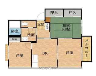 グリーンピア和泉B棟【202号室】の間取り