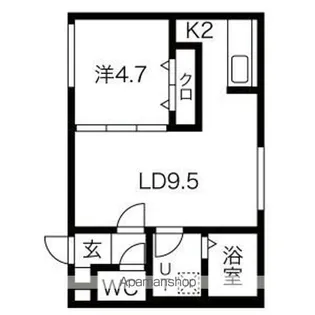La fraise Ⅱ【203号室】の間取り