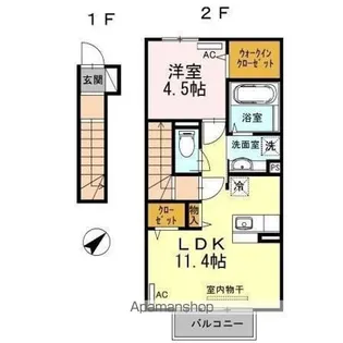 フィールドサイド本城【2階】の間取り