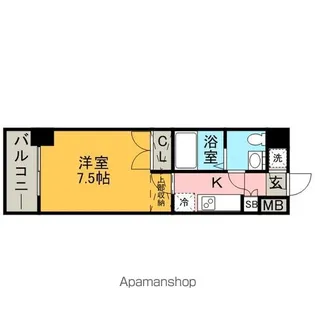 №72 HARBOR EAST TOWER【6階】の間取り