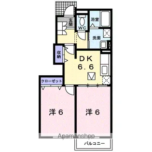 メロディハウス メゾフォルテ【1階】の間取り