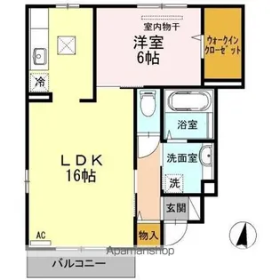 ウィット三津【1階】の間取り