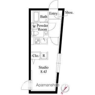 アバンティア初台【201号室】の間取り