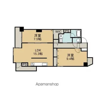 イーグルヘッド橦木【10階】の間取り