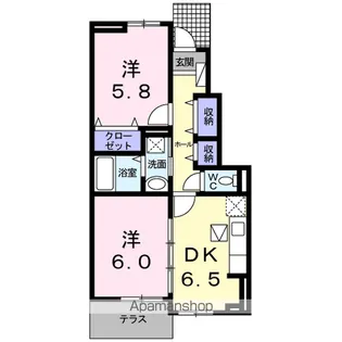 サニーガーデン【1階】の間取り