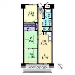 ハウベストマンショングリーンヒル【1105号室】の間取り