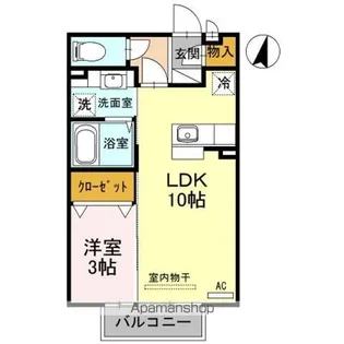 ローズ宮ヶ島【1階】の間取り