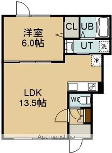ポールスター大川【1階】の間取り