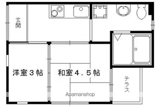 バリアフリーハウス北大路【202号室】の間取り