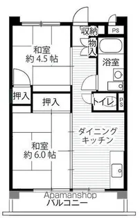 ビレッジハウス向台タワー1号棟【6階】の間取り