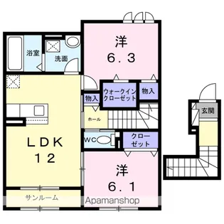 ソレアード【2階】の間取り