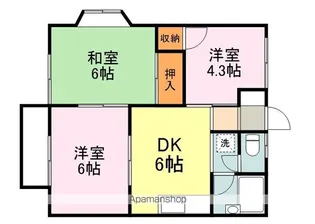 広島県福山市駅家町大字万能倉【アパート】の間取り