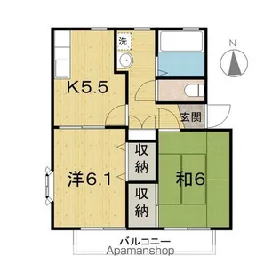 コーポマルカズD【202号室】の間取り