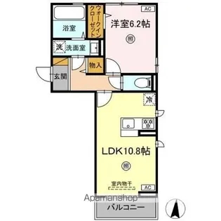 タイムズ・スクエアV TWO【2階】の間取り