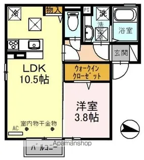 AGREABLE(アグレアーブル)【1階】の間取り
