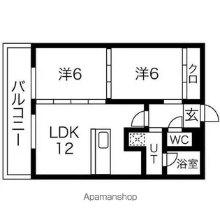 グリーンハイツ名東【1階】の間取り