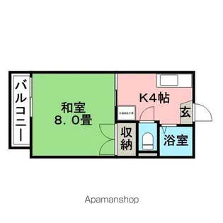 ウッディーハイツ【2階】の間取り